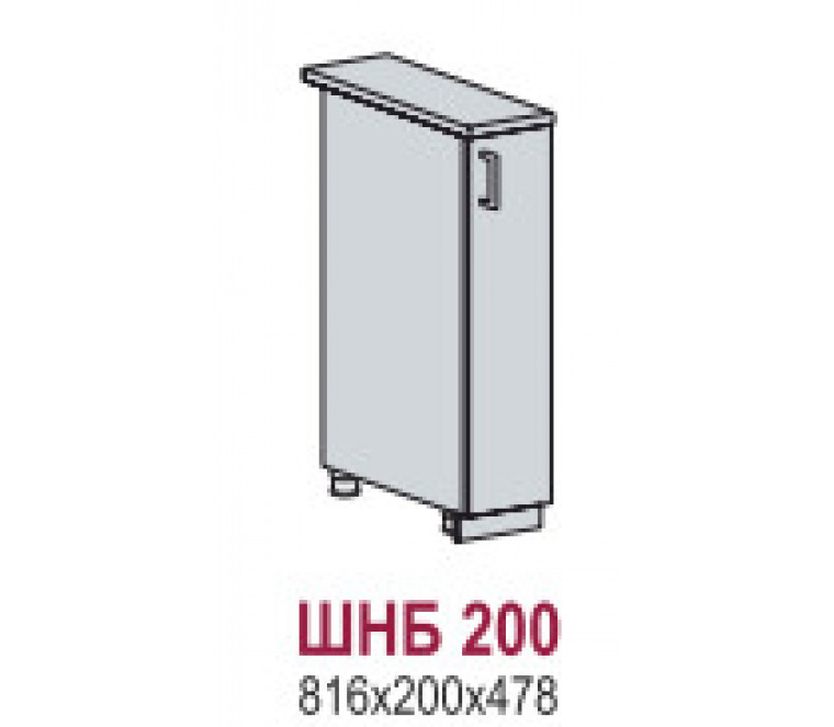 Валерия шкаф нижний бутылочница 200