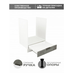 Арко Бетон Темный Шкаф нижний под духовку 600