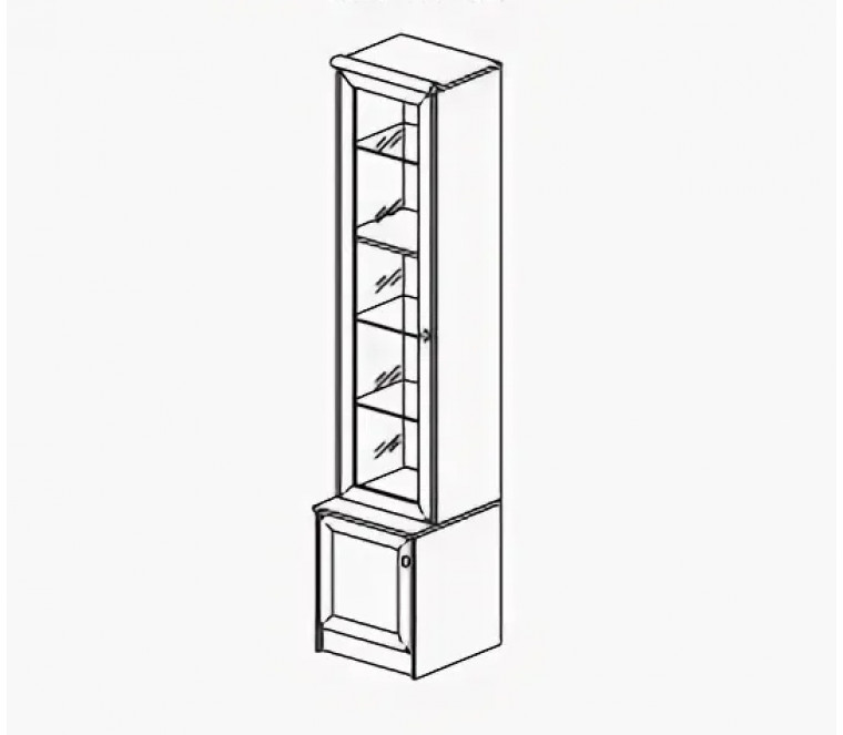 Гостиная Яна шкаф для посуды 460 ЯН-13 (дуб сонома)