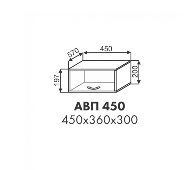 Анабель шкаф антресоль АВП 450