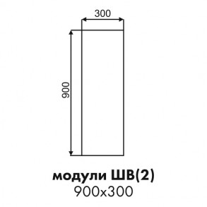 Диана фасад торцевой верхнего высокого шкафа ШВ(2) 900х300