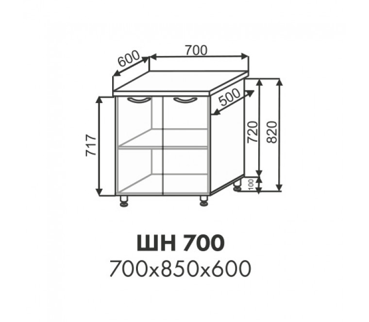 Диана шкаф нижний ШН 700