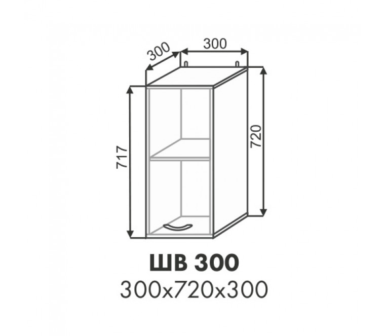 Стелла шкаф верхний ШВ 300