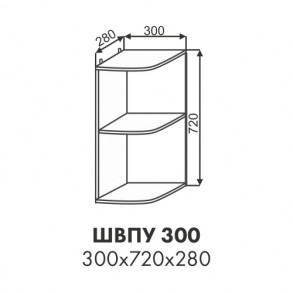 Анабель шкаф верхний полка угловая ШВПУ 300