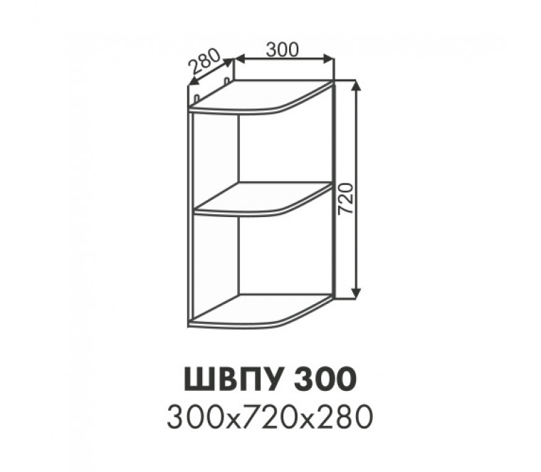 Анабель шкаф верхний полка угловая ШВПУ 300