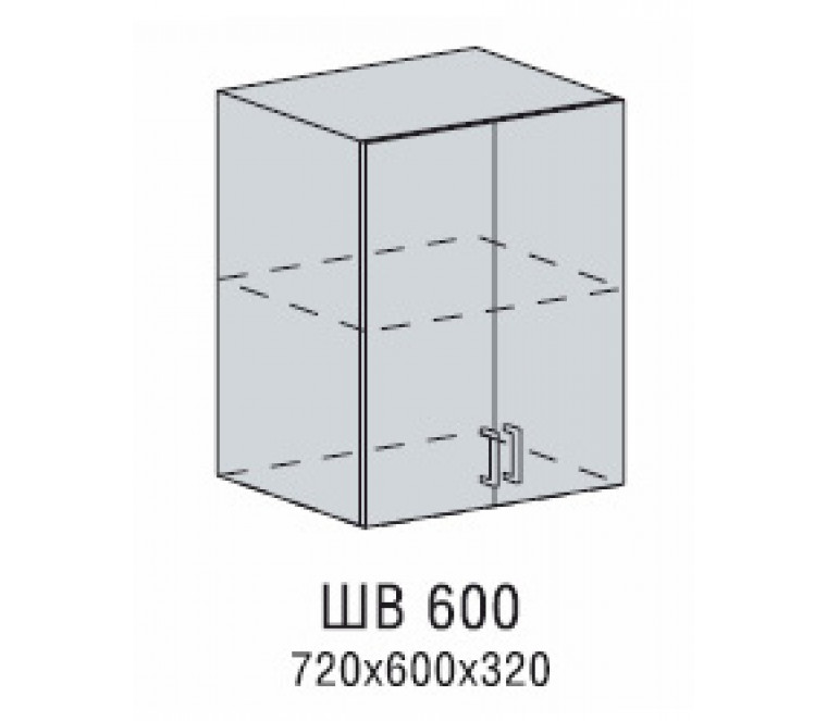 Валерия шкаф верхний 600