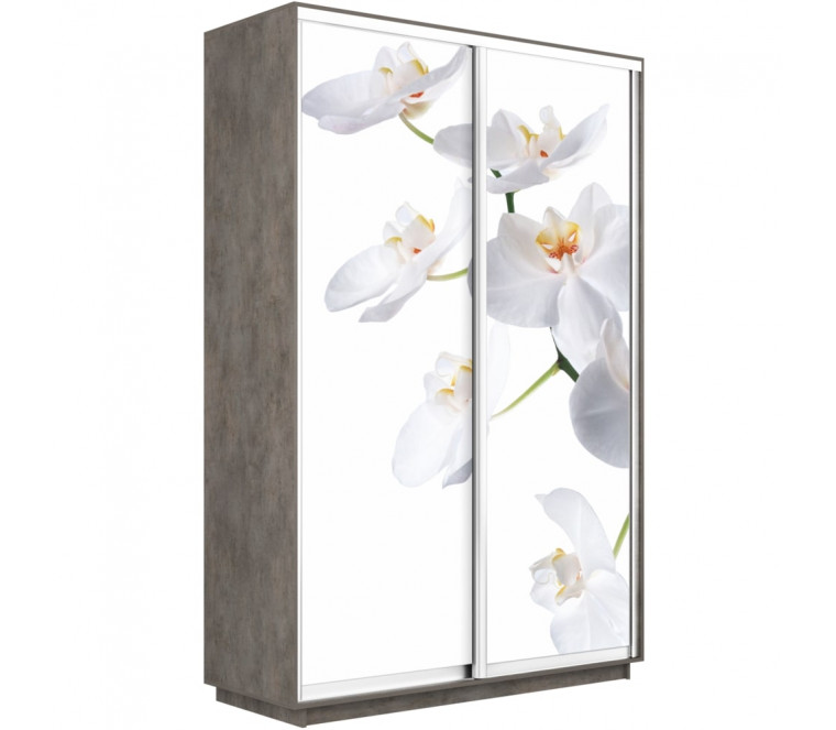 Шкаф-купе Дуо фото Орхидея 1400 new декор